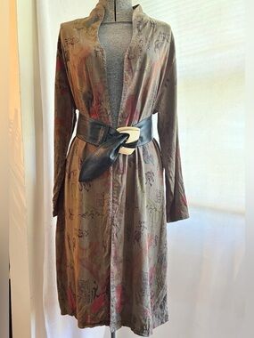 Vtg Tianello button-front duster lagenlook art-to-wear
